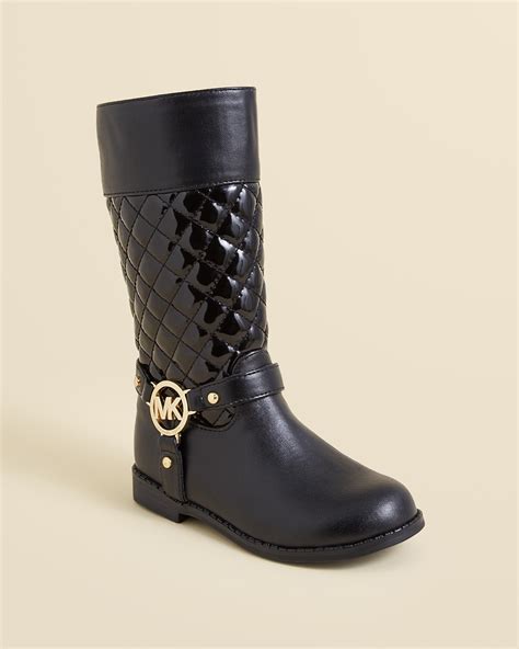 michael kors toddler black boots|women kids wearing mk boots.